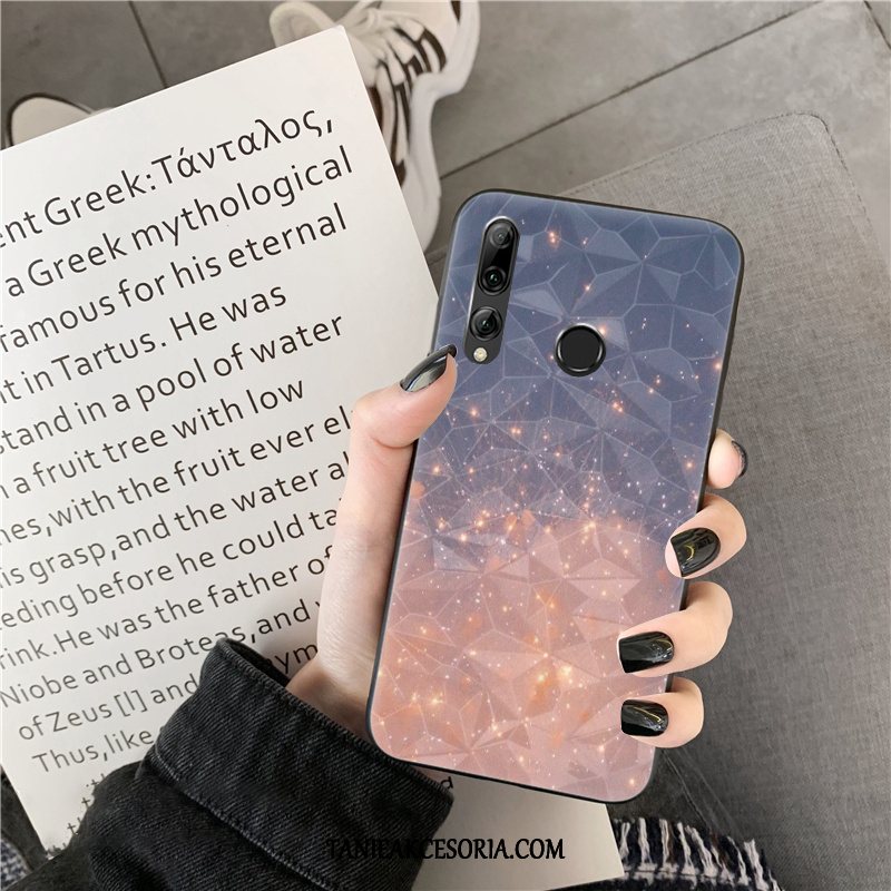 Etui Huawei P Smart+ 2019 Serce Czerwony Netto Anti-fall, Obudowa Huawei P Smart+ 2019 Purpurowy Telefon Komórkowy Silikonowe