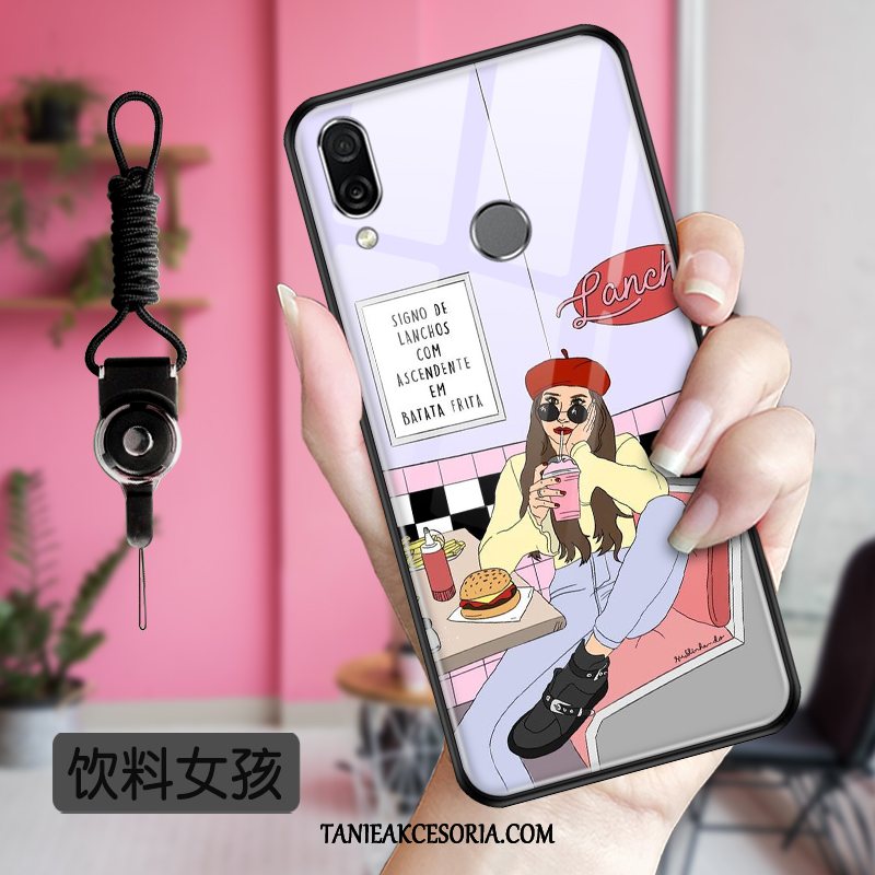 Etui Huawei P Smart Z Moda Lustro Ochraniacz, Obudowa Huawei P Smart Z Szkło Purpurowy Europa