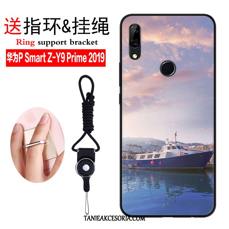 Etui Huawei P Smart Z Niebieski Ochraniacz Nubuku, Pokrowce Huawei P Smart Z Proste Telefon Komórkowy Wiatr