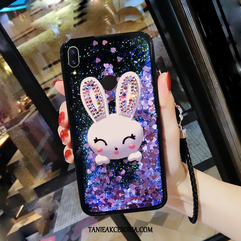 Etui Huawei P20 Lite Purpurowy Telefon Komórkowy Quicksand, Pokrowce Huawei P20 Lite Wiszące Ozdoby Anti-fall