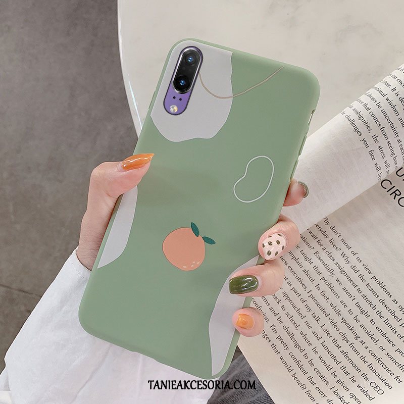 Etui Huawei P20 Osobowość Silikonowe Czerwony Netto, Pokrowce Huawei P20 Mały Nubuku Owoce Orange