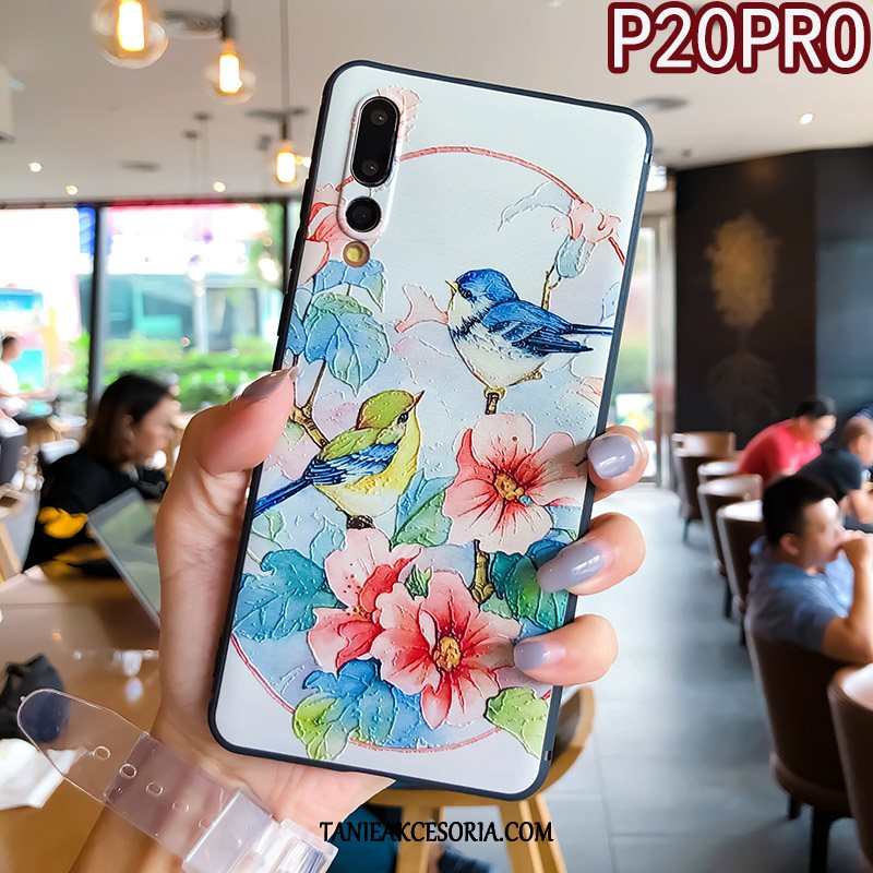 Etui Huawei P20 Pro Wiszące Ozdoby All Inclusive Telefon Komórkowy, Obudowa Huawei P20 Pro Ochraniacz Niebieski Relief