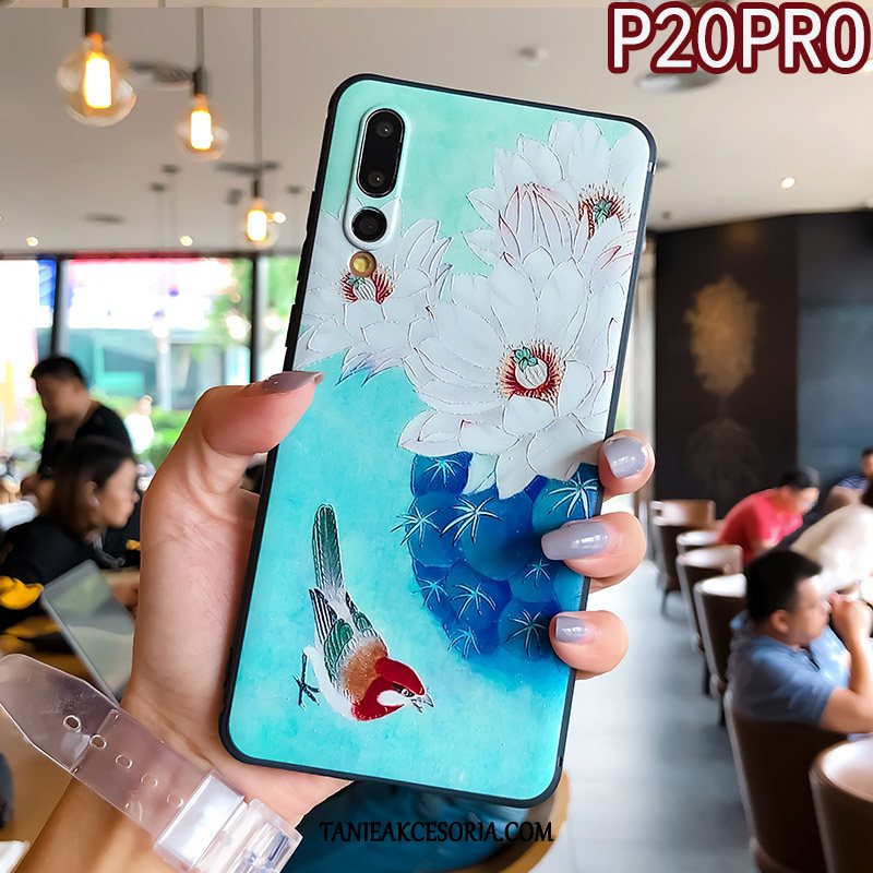 Etui Huawei P20 Pro Wiszące Ozdoby All Inclusive Telefon Komórkowy, Obudowa Huawei P20 Pro Ochraniacz Niebieski Relief