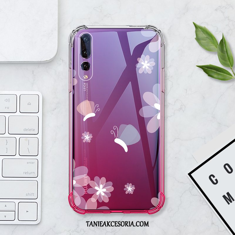 Etui Huawei P20 Pro Zakochani Przezroczysty Balon, Pokrowce Huawei P20 Pro Kwiaty Silikonowe Cienkie