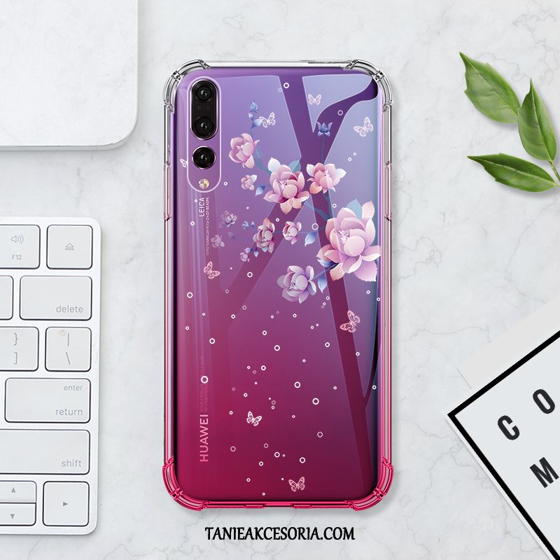 Etui Huawei P20 Pro Zakochani Przezroczysty Balon, Pokrowce Huawei P20 Pro Kwiaty Silikonowe Cienkie