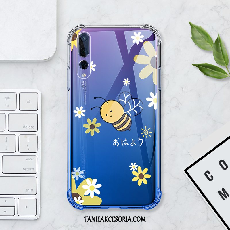 Etui Huawei P20 Pro Zakochani Przezroczysty Balon, Pokrowce Huawei P20 Pro Kwiaty Silikonowe Cienkie