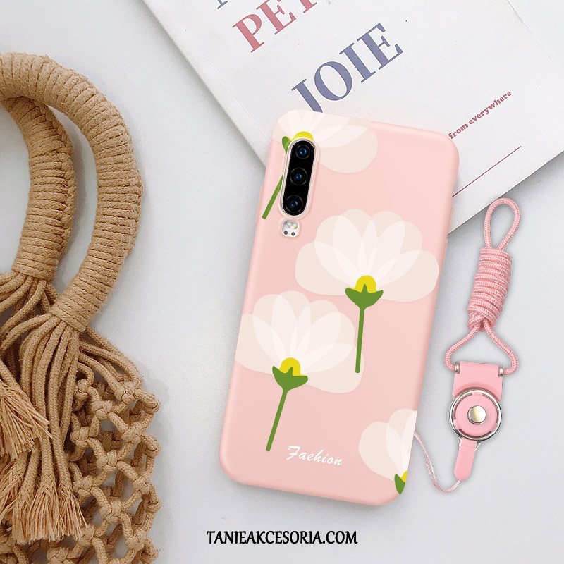 Etui Huawei P30 Anti-fall Moda All Inclusive, Obudowa Huawei P30 Wiatr Czerwony Netto Różowe