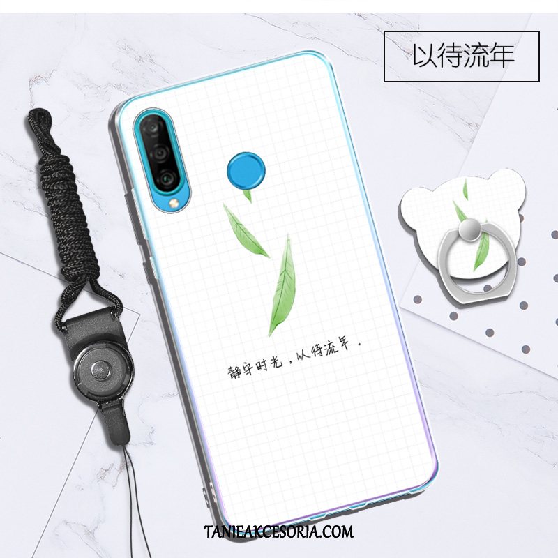 Etui Huawei P30 Lite Moda Zielony Miękki, Pokrowce Huawei P30 Lite Wiszące Ozdoby Telefon Komórkowy