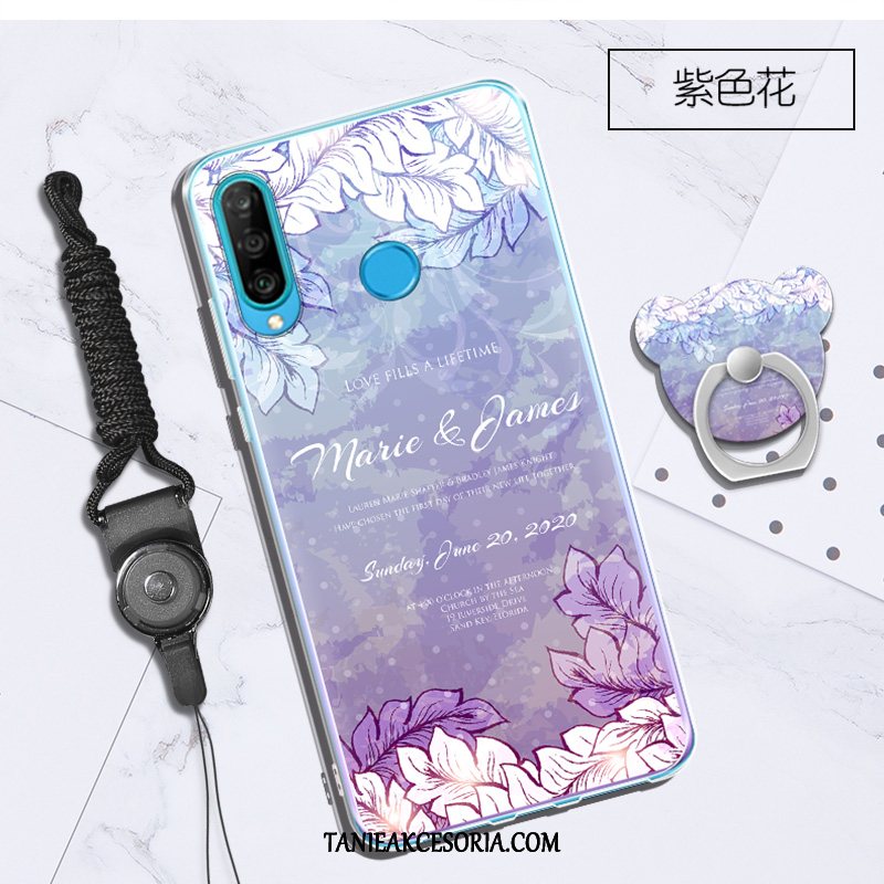 Etui Huawei P30 Lite Moda Zielony Miękki, Pokrowce Huawei P30 Lite Wiszące Ozdoby Telefon Komórkowy