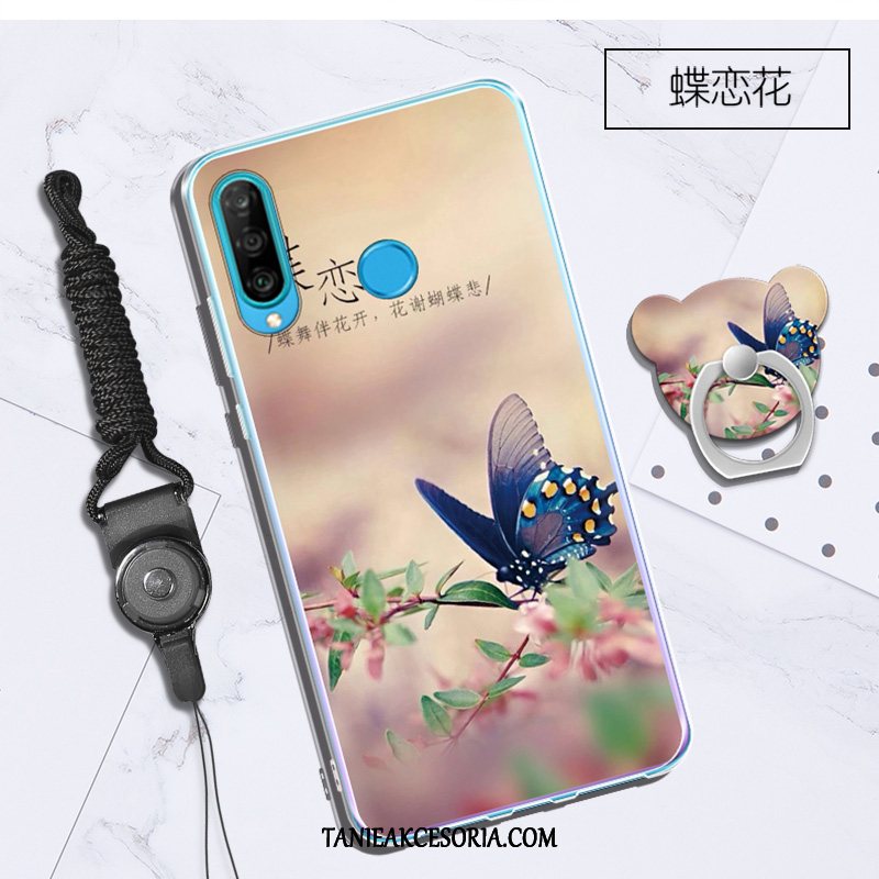 Etui Huawei P30 Lite Moda Zielony Miękki, Pokrowce Huawei P30 Lite Wiszące Ozdoby Telefon Komórkowy