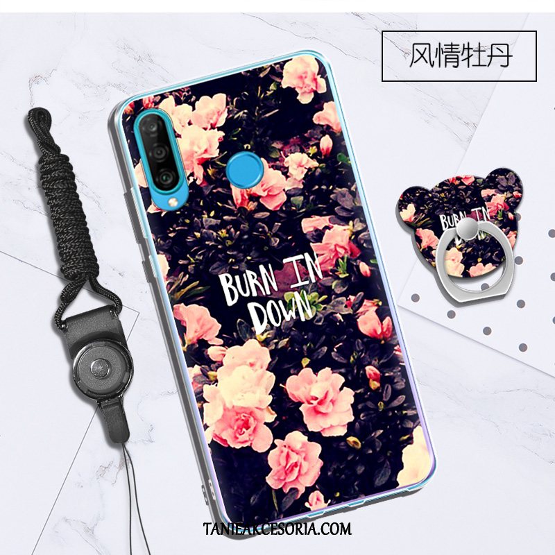 Etui Huawei P30 Lite Moda Zielony Miękki, Pokrowce Huawei P30 Lite Wiszące Ozdoby Telefon Komórkowy