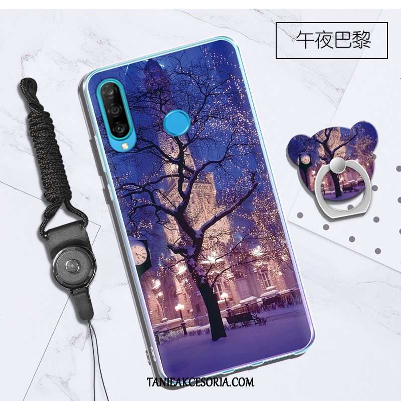 Etui Huawei P30 Lite Moda Zielony Miękki, Pokrowce Huawei P30 Lite Wiszące Ozdoby Telefon Komórkowy