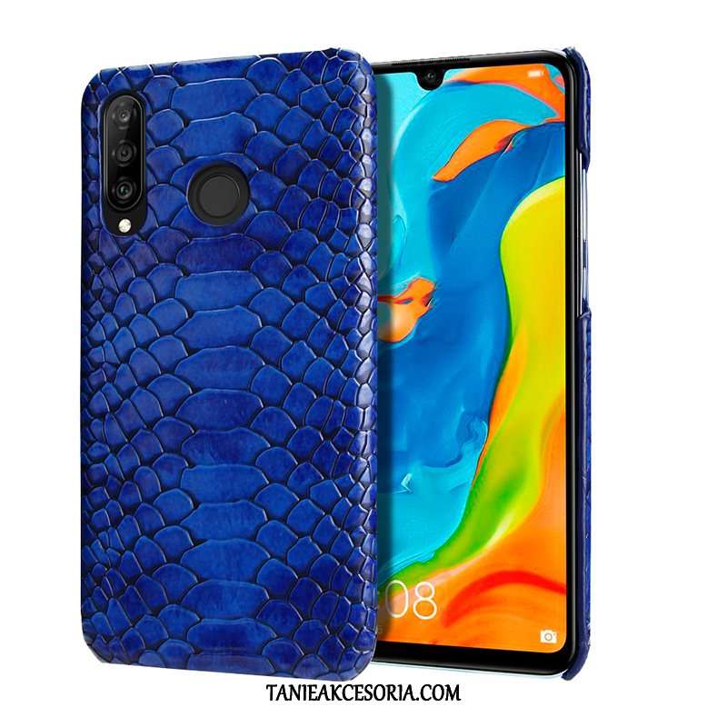 Etui Huawei P30 Lite Niebieski Telefon Komórkowy Miękki, Pokrowce Huawei P30 Lite Nubuku Lekki I Cienki Ochraniacz