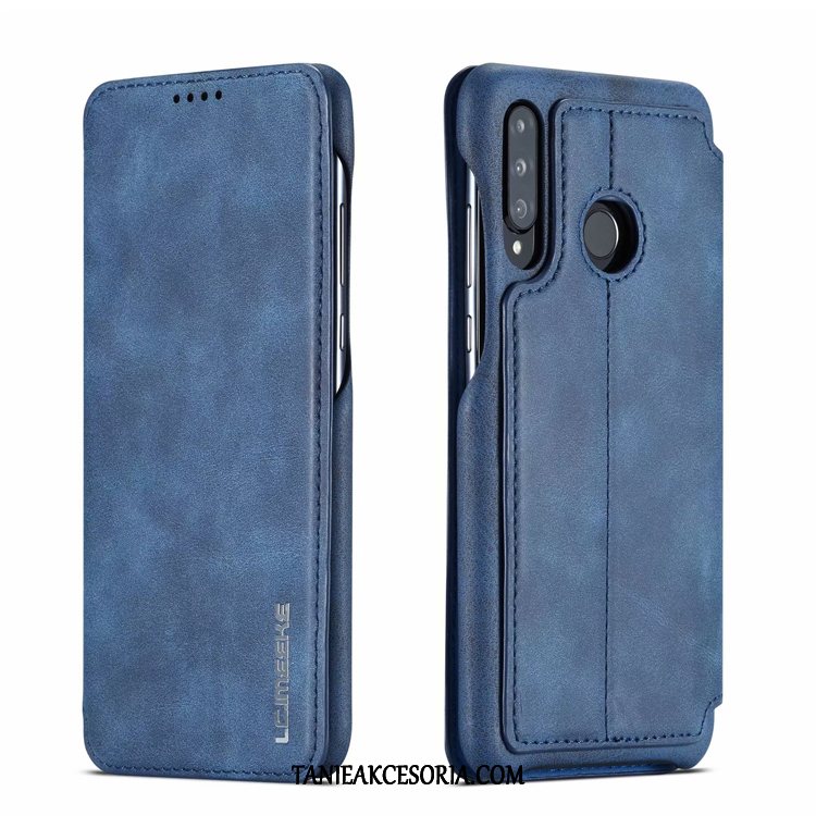 Etui Huawei P30 Lite Ochraniacz Skóra Czerwony, Futerał Huawei P30 Lite Anti-fall Karta Skórzany