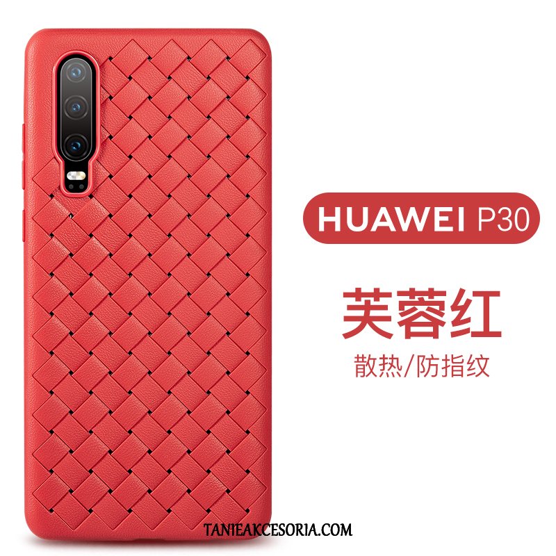 Etui Huawei P30 Miękki Przeplatane Skóra, Obudowa Huawei P30 Nowy Telefon Komórkowy Anti-fall