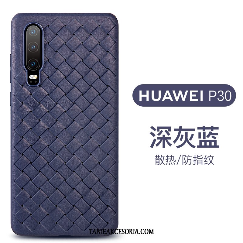 Etui Huawei P30 Miękki Przeplatane Skóra, Obudowa Huawei P30 Nowy Telefon Komórkowy Anti-fall