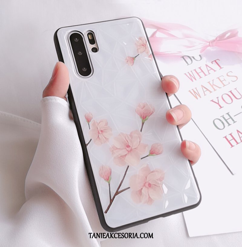 Etui Huawei P30 Pro Biały Anti-fall Tendencja, Pokrowce Huawei P30 Pro Wiszące Ozdoby Kwiaty Telefon Komórkowy