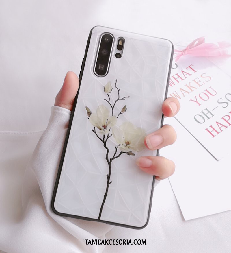 Etui Huawei P30 Pro Biały Anti-fall Tendencja, Pokrowce Huawei P30 Pro Wiszące Ozdoby Kwiaty Telefon Komórkowy