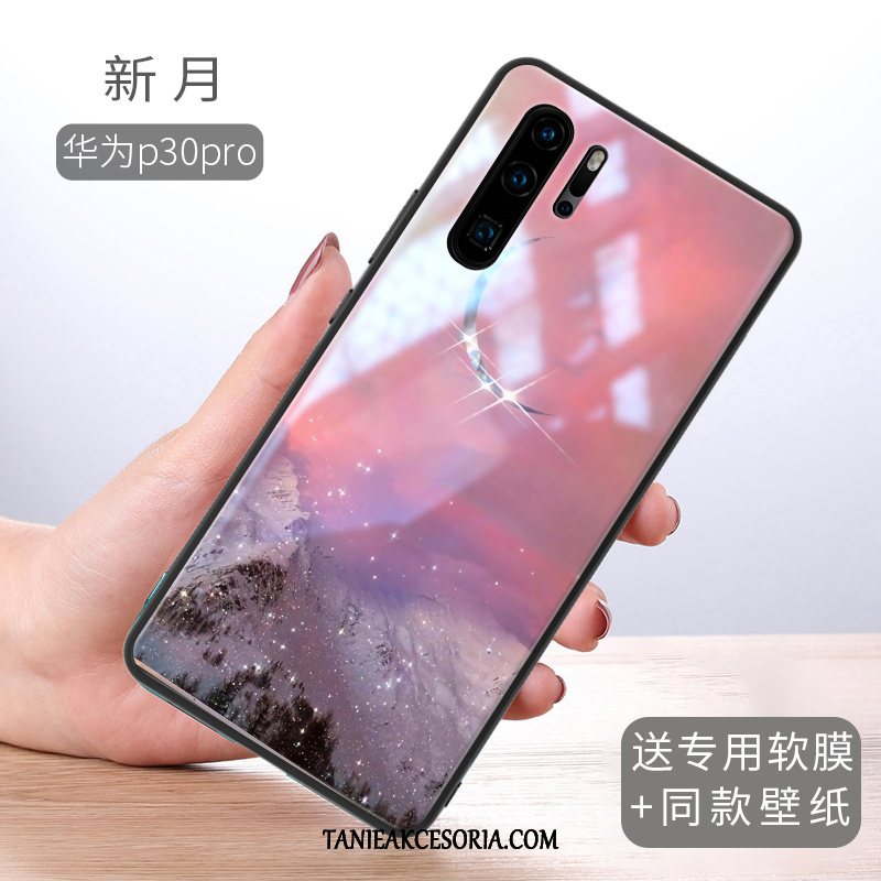 Etui Huawei P30 Pro Cienkie Piękny Czerwony Netto, Obudowa Huawei P30 Pro Złoto Kreatywne All Inclusive