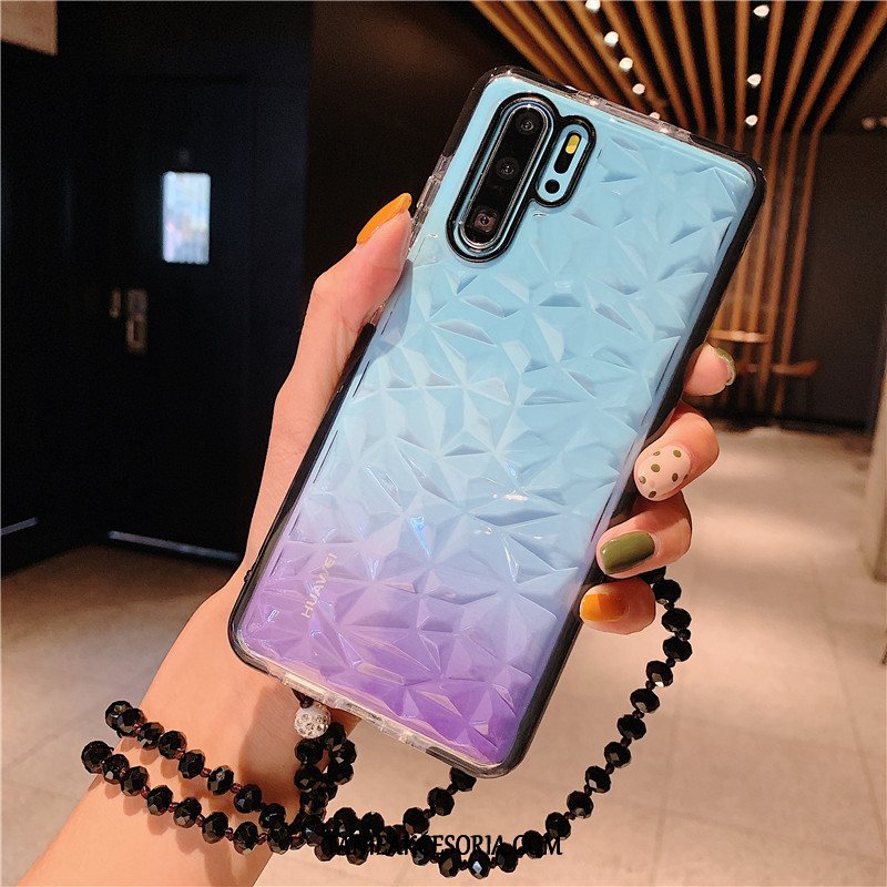 Etui Huawei P30 Pro Modna Marka Wzór Różowe, Obudowa Huawei P30 Pro Ochraniacz Przezroczysty Czerwony Netto