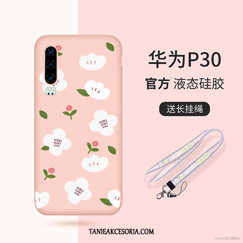 Etui Huawei P30 Wiszące Ozdoby Silikonowe Tendencja, Obudowa Huawei P30 Ochraniacz Czarny Telefon Komórkowy