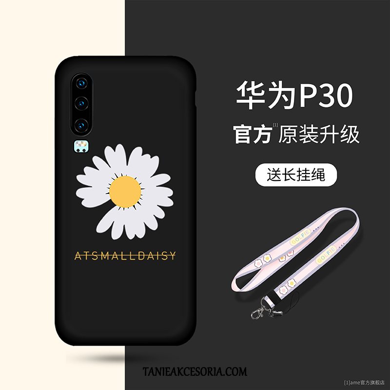 Etui Huawei P30 Wiszące Ozdoby Silikonowe Tendencja, Obudowa Huawei P30 Ochraniacz Czarny Telefon Komórkowy