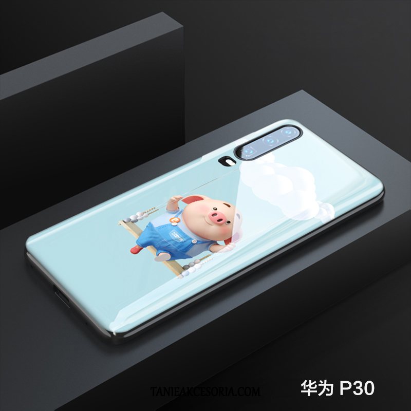 Etui Huawei P30 Zakochani Anti-fall Telefon Komórkowy, Pokrowce Huawei P30 Niebieski Szkło Kreskówka