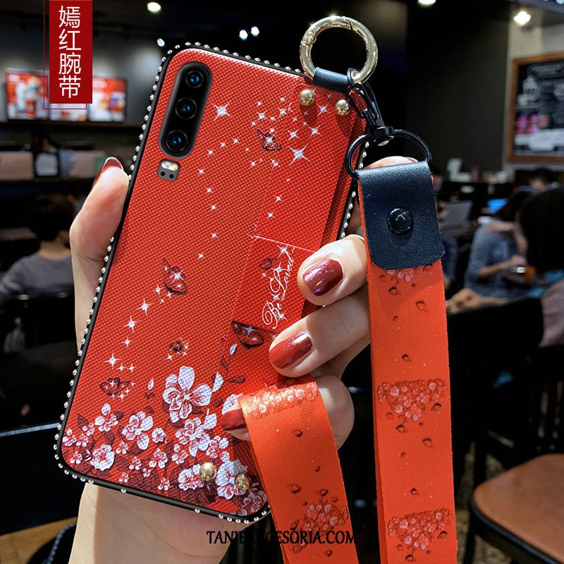 Etui Huawei P30 Świeży Niebieski Wiszące Ozdoby, Futerał Huawei P30 Telefon Komórkowy Anti-fall Ochraniacz