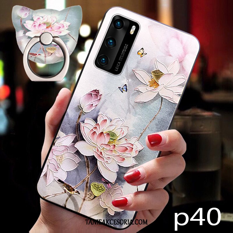 Etui Huawei P40 Anti-fall Różowe All Inclusive, Obudowa Huawei P40 Ochraniacz Vintage Miękki