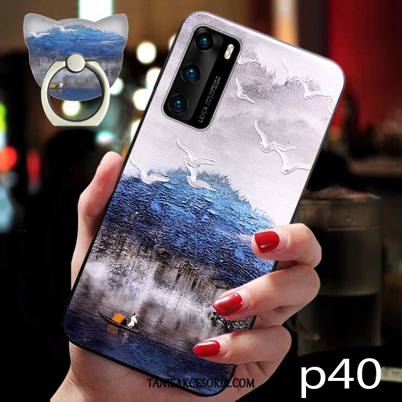 Etui Huawei P40 Anti-fall Różowe All Inclusive, Obudowa Huawei P40 Ochraniacz Vintage Miękki