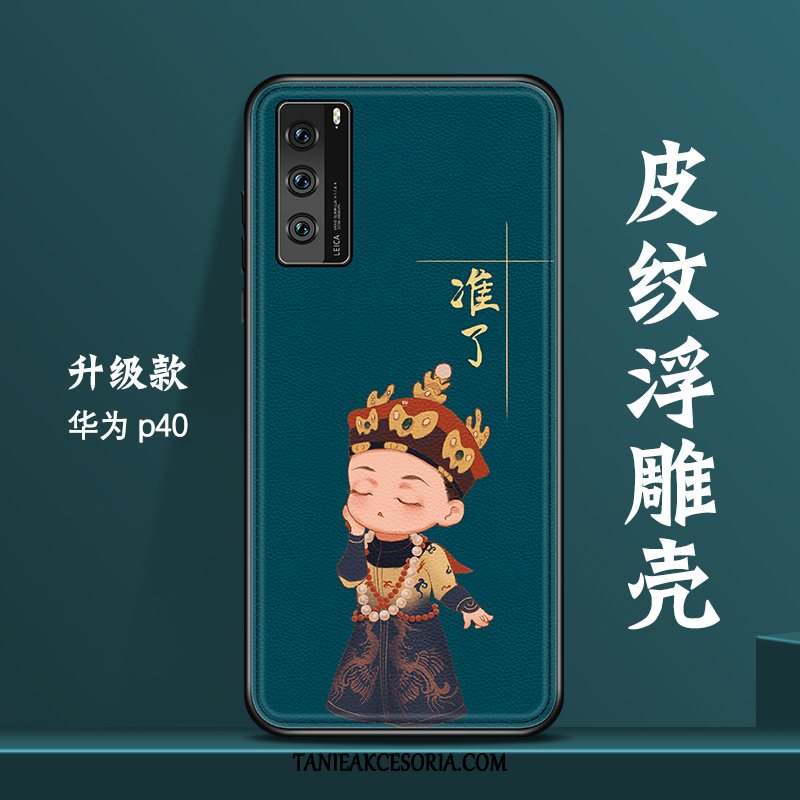 Etui Huawei P40 Kreatywne Tendencja Ochraniacz, Pokrowce Huawei P40 Wysoki Koniec Vintage Czerwony