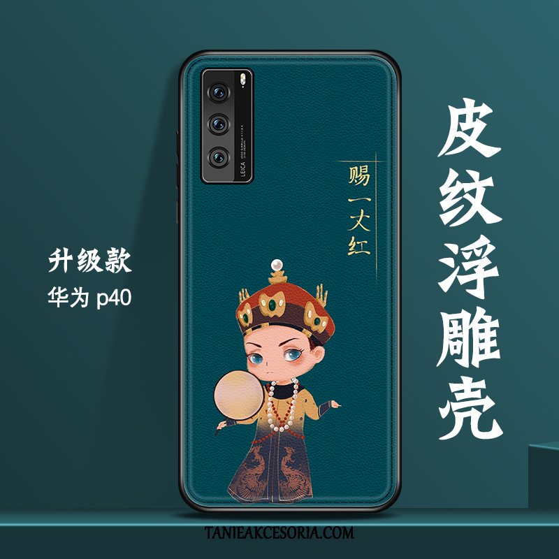 Etui Huawei P40 Kreatywne Tendencja Ochraniacz, Pokrowce Huawei P40 Wysoki Koniec Vintage Czerwony