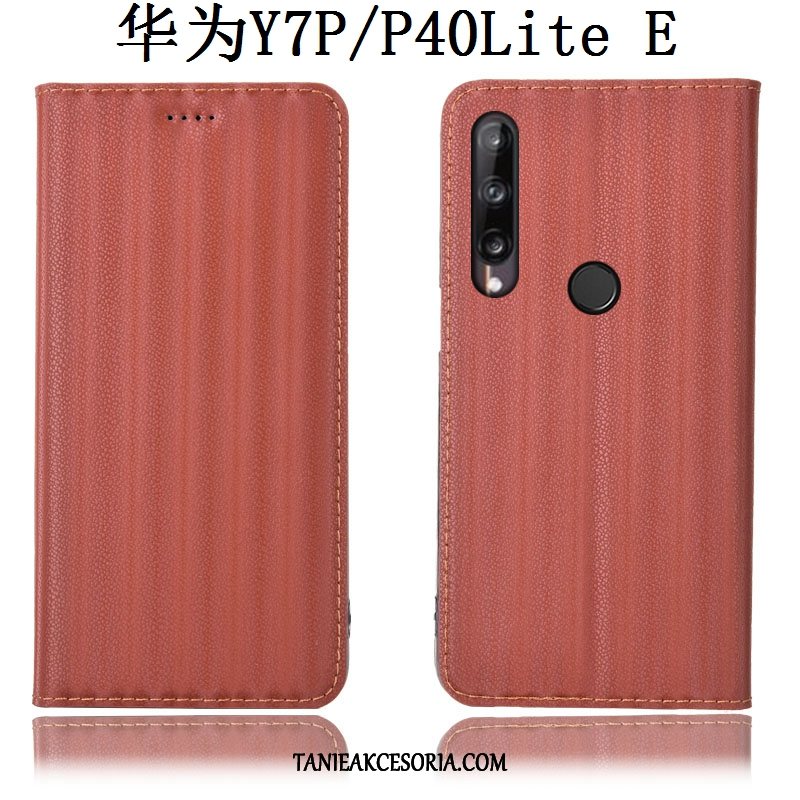 Etui Huawei P40 Lite E Telefon Komórkowy Czarny Ochraniacz, Pokrowce Huawei P40 Lite E Anti-fall Gradient Prawdziwa Skóra