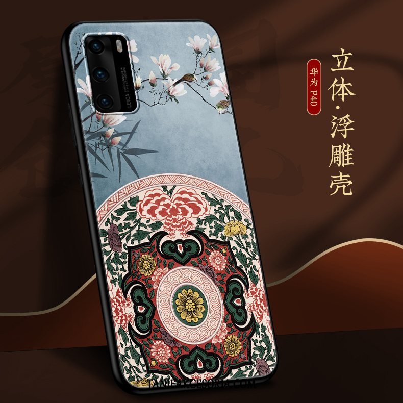 Etui Huawei P40 Modna Marka Anti-fall Nubuku, Pokrowce Huawei P40 Cienkie Chiński Styl Nowy Beige Farbe