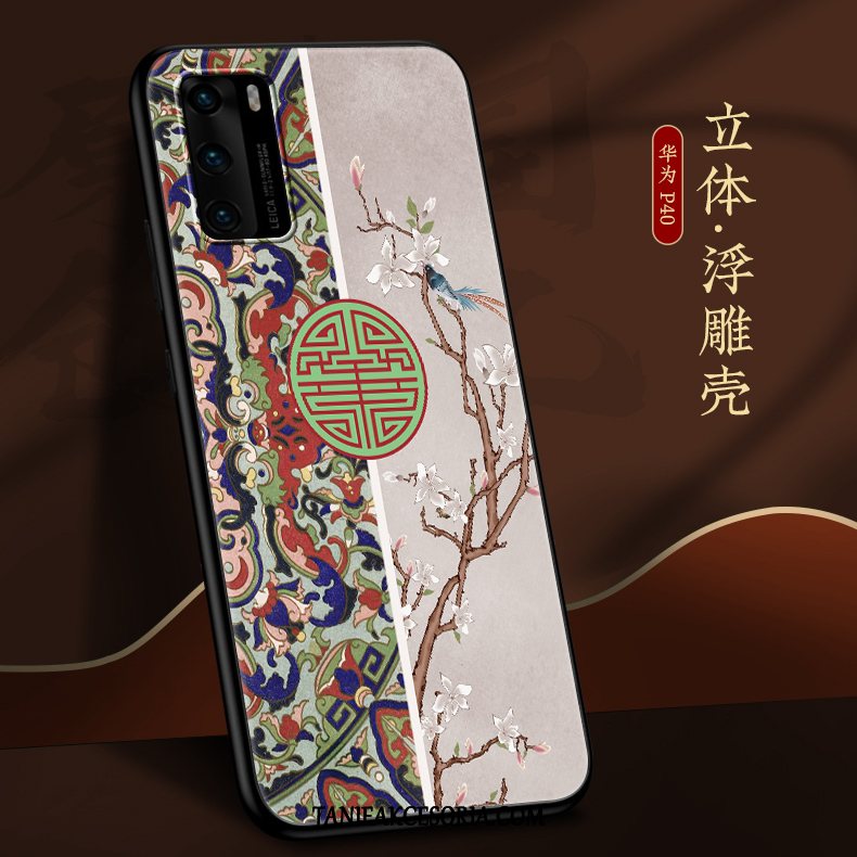 Etui Huawei P40 Modna Marka Anti-fall Nubuku, Pokrowce Huawei P40 Cienkie Chiński Styl Nowy Beige Farbe