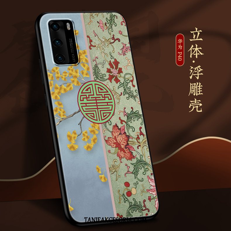 Etui Huawei P40 Modna Marka Anti-fall Nubuku, Pokrowce Huawei P40 Cienkie Chiński Styl Nowy Beige Farbe