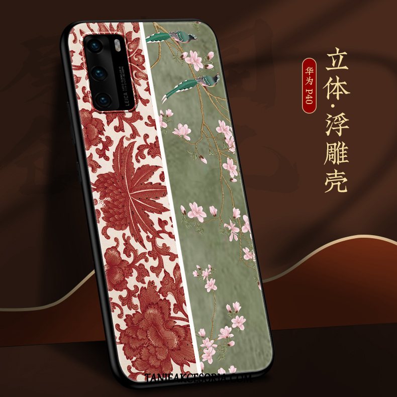 Etui Huawei P40 Modna Marka Anti-fall Nubuku, Pokrowce Huawei P40 Cienkie Chiński Styl Nowy Beige Farbe