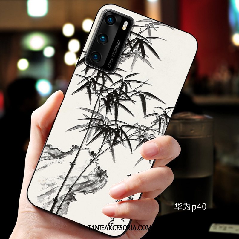 Etui Huawei P40 Ochraniacz Miękki Relief, Pokrowce Huawei P40 Niebieski Telefon Komórkowy