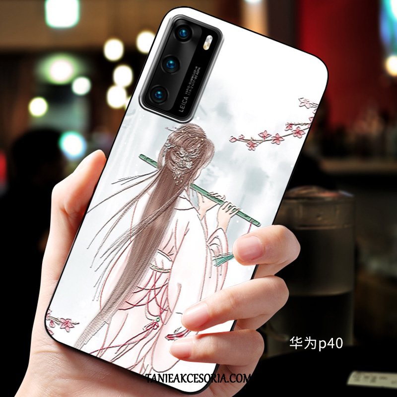 Etui Huawei P40 Ochraniacz Miękki Relief, Pokrowce Huawei P40 Niebieski Telefon Komórkowy