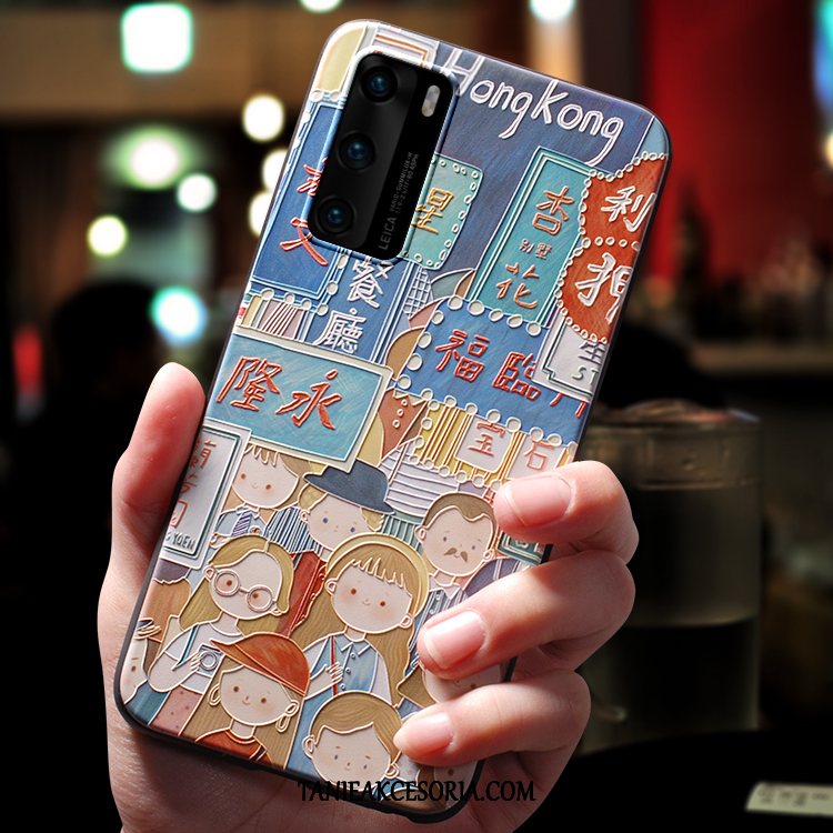 Etui Huawei P40 Piękny Niebieski Kreskówka, Futerał Huawei P40 Cienkie All Inclusive Zakochani