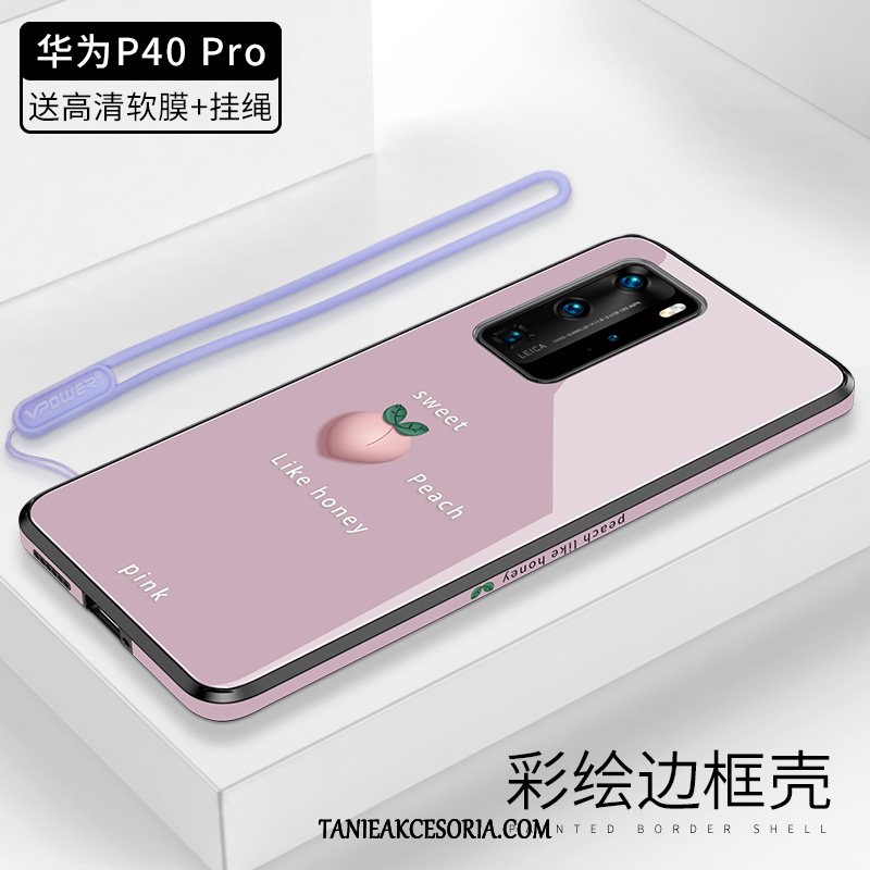 Etui Huawei P40 Pro Anti-fall Bydło Purpurowy, Pokrowce Huawei P40 Pro Wiatr Czerwony Netto Ochraniacz