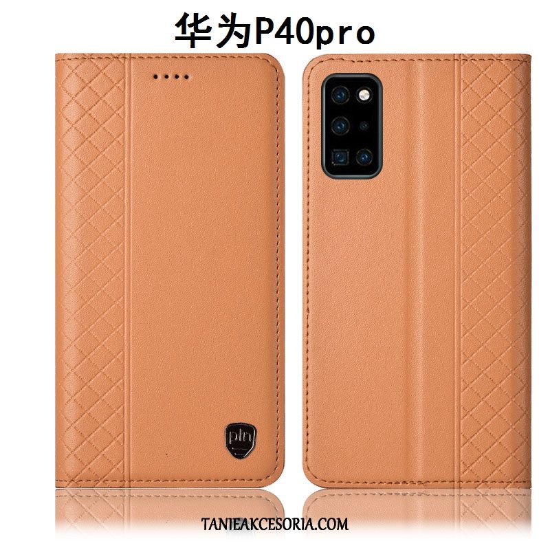 Etui Huawei P40 Pro Anti-fall W Kratę Żółty, Futerał Huawei P40 Pro Telefon Komórkowy Skórzany Ochraniacz