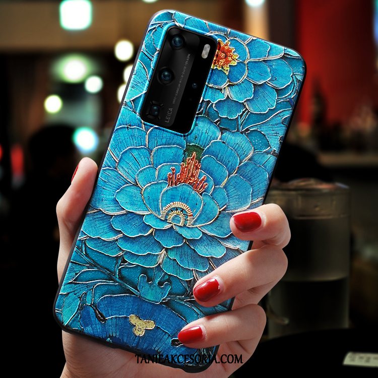 Etui Huawei P40 Pro Biały All Inclusive Silikonowe, Pokrowce Huawei P40 Pro Trójwymiarowy Telefon Komórkowy Relief