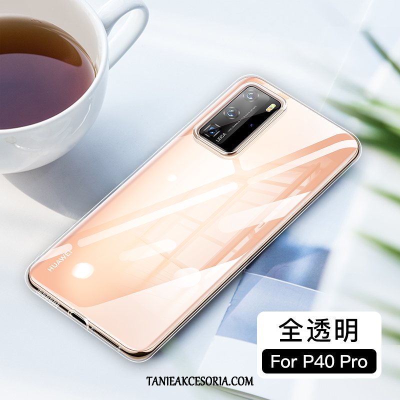 Etui Huawei P40 Pro Modna Marka Kreatywne Silikonowe, Futerał Huawei P40 Pro All Inclusive Czerwony Netto Ochraniacz