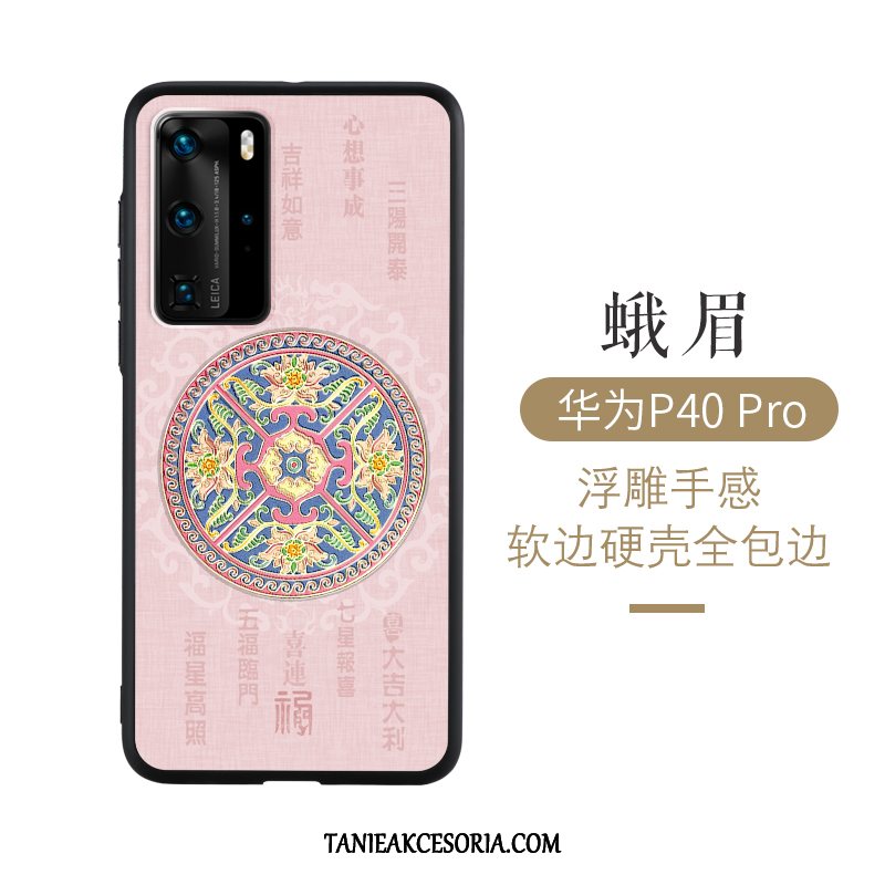 Etui Huawei P40 Pro Niebieski Anti-fall Relief, Futerał Huawei P40 Pro Ochraniacz Chiński Styl Wiatr