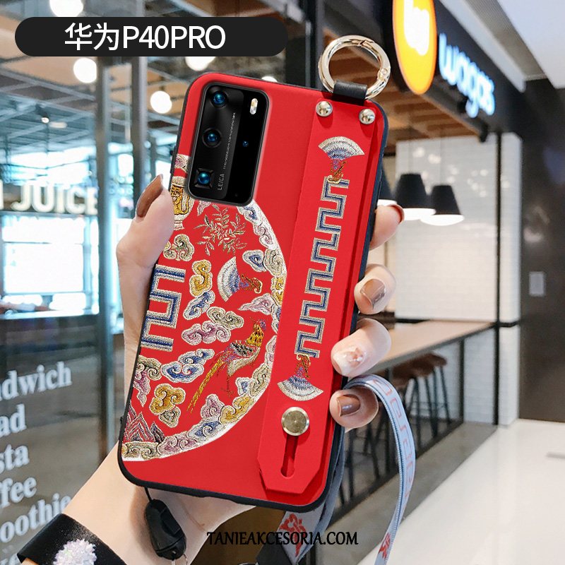 Etui Huawei P40 Pro Purpurowy Miękki Wzór, Futerał Huawei P40 Pro Telefon Komórkowy Chiński Styl Tendencja