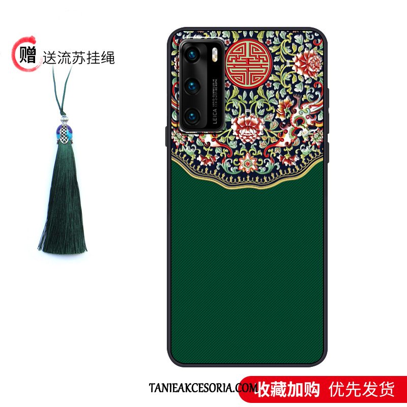 Etui Huawei P40 Purpurowy Vintage Moda, Futerał Huawei P40 Nubuku Telefon Komórkowy Pałac