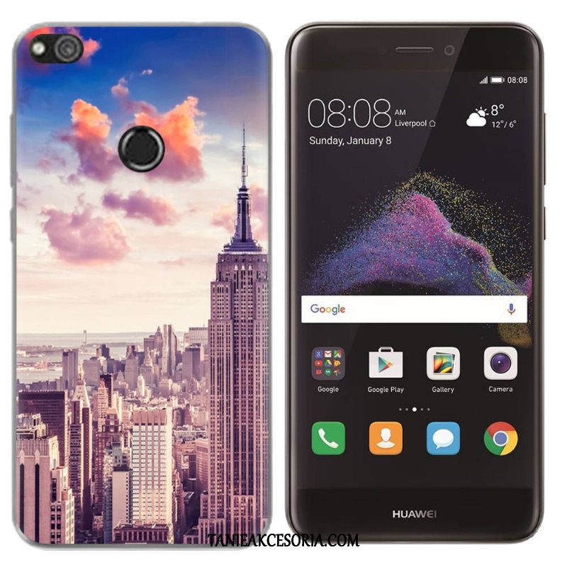 Etui Huawei P8 Lite 2017 Silikonowe Biały Niebieski, Pokrowce Huawei P8 Lite 2017 Miękki Sceneria Nowy