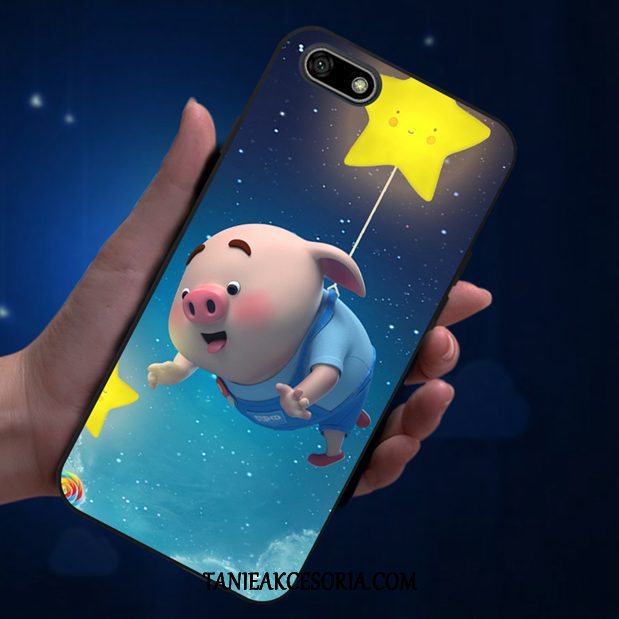 Etui Huawei Y5 2018 Anti-fall Wzór Zakochani, Pokrowce Huawei Y5 2018 Różowe Kreskówka Piękny