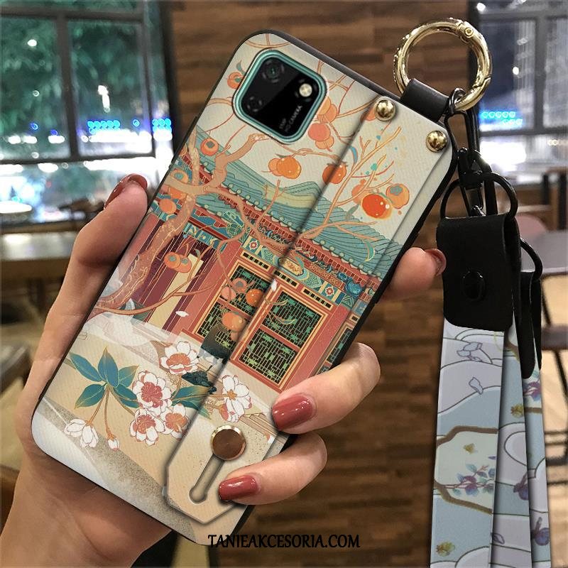 Etui Huawei Y5p Żółty Wspornik Tendencja, Obudowa Huawei Y5p Chiński Styl Vintage Kreatywne